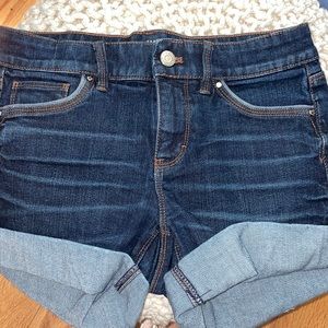 white house black market denim shorts